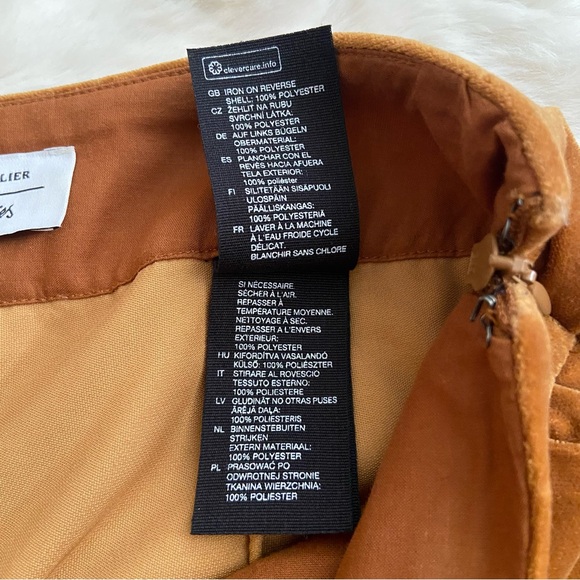 & OTHER STORIES High Waisted Velvet Trousers Burnt Orange - Picture 8 of 8